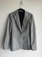Zara Black Glen Plaid Single-Button Blazer Jacket size S