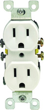 15 Amp, 125 Volt, Duplex Receptacle, Residential Grade, Grounding, 10-Pack, 5320