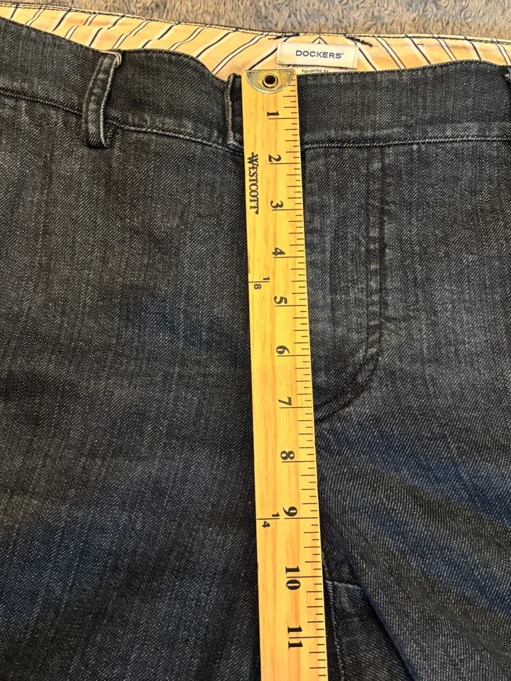 Pantalones de mezclilla Dockers Favorite Fit para mujer 12S azul lavado medio pierna ancha informales Foto 4 de 4