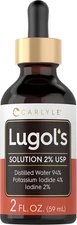Carlyle Lugols Iodine 2% Solution Potassium Iodide and Iodine Solution - 2 fl oz