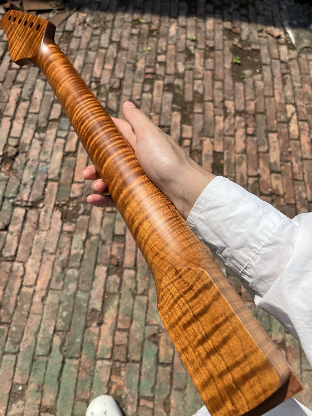 AAA 22Frets suhr stainless steel satin Roasting flame maple electric guitar neck