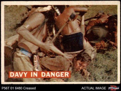 1956 Topps Crockett Orange Back #22 Davy in Danger  2 - GOOD