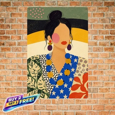 Fashion Icon Fan Art Poster Tin Sign 8x12 Retro Style Metal Wall Plaque