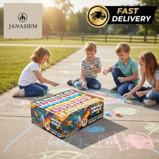 Image of Vibrant 120 Pack Washable Chalk for Kids - Non-Toxic Colors for Creative Play