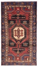 Traditional Vintage Hand-Knotted Area Rug 4'5" x 8'4" Oriental Wool Carpet