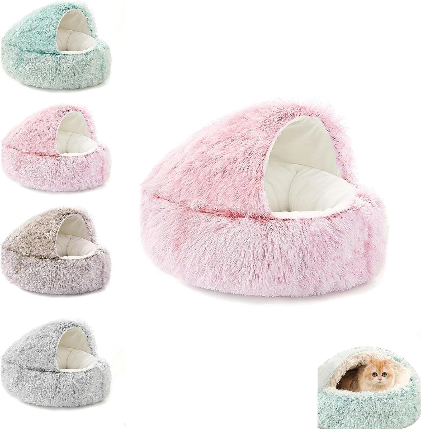 Cozy Cocoon Cat Bed, Ultra Soft & Warm, Non-Slip Calming Pet Bed for Dogs &Cats
Opens in a new windo