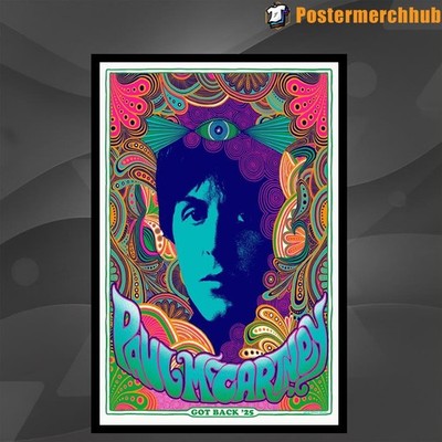 NEW Paul McCartney Tour Got Back 2025 Poster Home Decor, Wall Art, Fan Gift