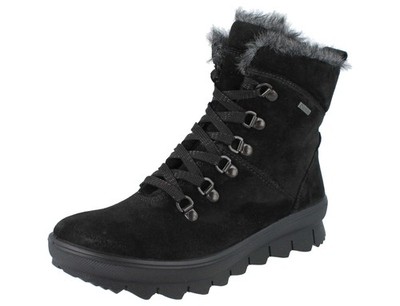 LEGERO Damen Schnürstiefel schwarz Veloursleder Goretex