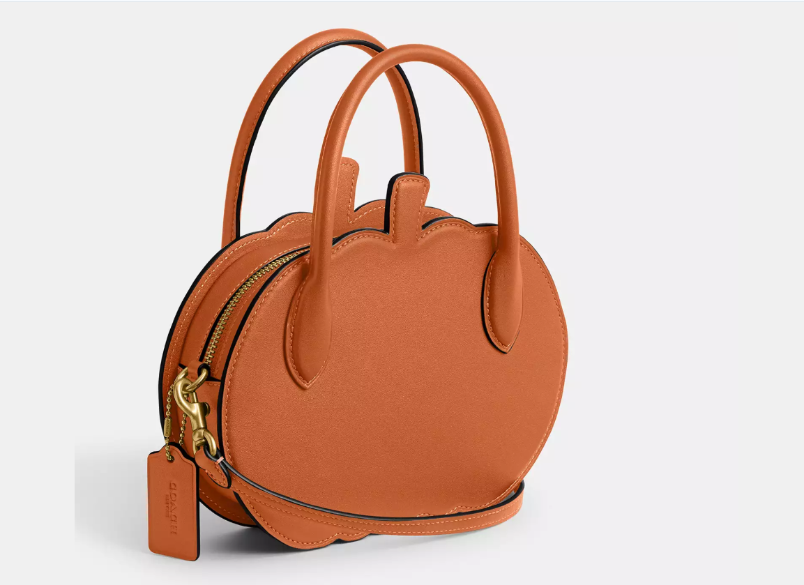 NEW! Coach Pumpkin Purse Bag Runway CU868 Orange Leather Fall