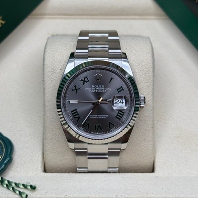 Rolex Datejust 36 NEW 2026 Wimbledon Dial Stainless Steel Fluted Bezel Oyster