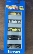 1993 Hot Wheels FERRARI 5 Car Gift Pack 12405 F40 355 250 308 348 Sealed