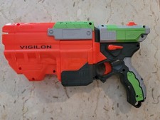 NERF VORTEX VIGILON Disc Blaster with discs TESTED WORKS 