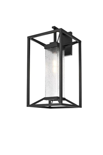 Elegant Lighting Willington 12" Outdoor Wall Sconce in Black - Picture 3 of 8