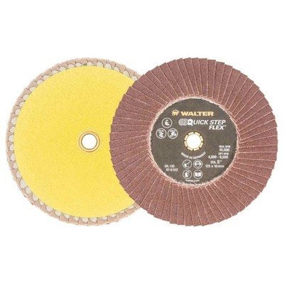 Walter 07Q512 5x7/8 Quick-Step Flex Flexible Flap Disc 120 Grit 10 pack