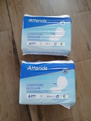 70 x Attends Contours Regular 6 4 Slip Einlagen Inkontinenz Nässeschutz Vorlagen