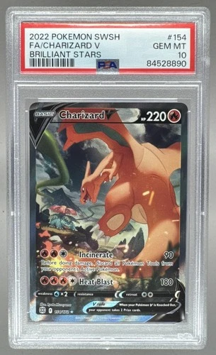 8890 Charizard V 2022 Pokemon Sword & Shield Brilliant Stars #154 PSA 10