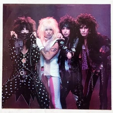 MOTLEY CRUE~1985 THEATER OF PAIN ALBUM POSTER PINUP CLIPPING~TOMMY LEE/NIKKI SIX