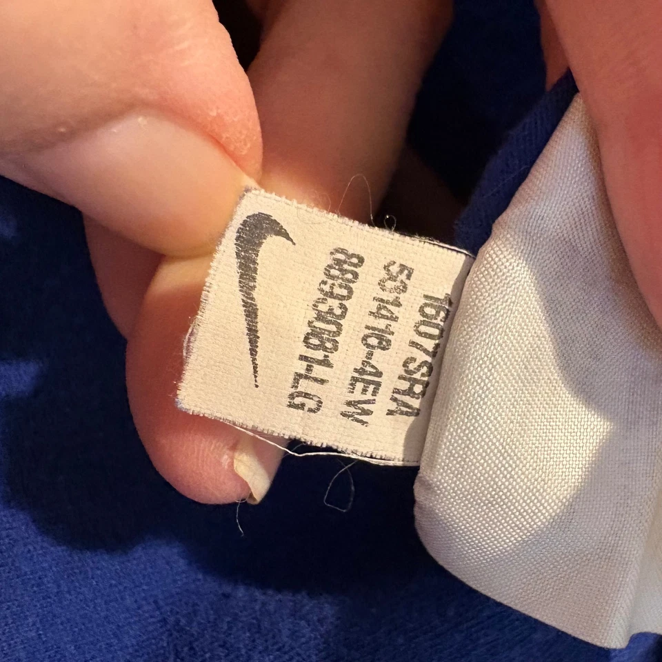 Camiseta Nike Para Hombres Chicago Cubs Just Do It Again Azul Talla Grande Corte Atlético MLB Foto 4 de 4