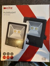2 x Xcite 100W LED Slim Floodlights Black 4000K. SOLD TOGETHER.  (Nottingham)