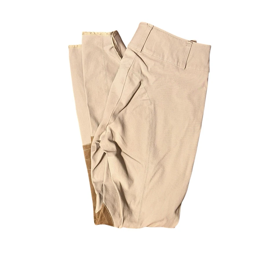 Calças The Tailored Sportsman Tan Trophy Hunter 24R zíper lateral cintura média nova sem etiquetas - Imagem 3 de 4