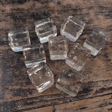 9 Piece Crystal Clear Glass Transparent Ice C...