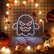 Halloween Ghost Neon Decoration, LED Wall, Haunted House Decor