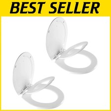 White Round Toilet Seat with Toddler Potty Training, 2-Pack