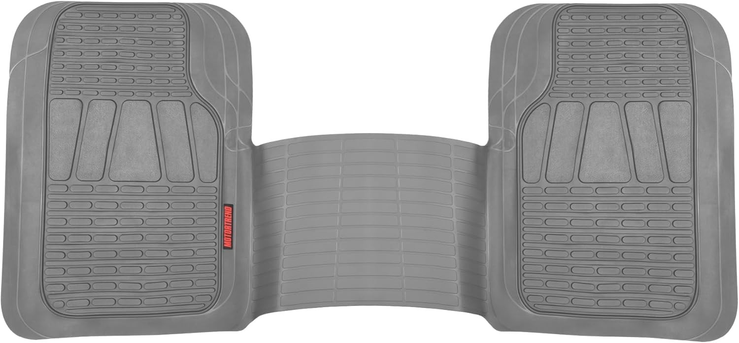 Heavy Duty Rear Back Seat Floor Mats for Car, SUV & Van - All Weather Black 57x1 thumbnail 5