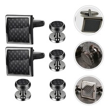 6 Pcs Cufflink Suit Tuxedo Buttons and Cufflinks Accessories Man