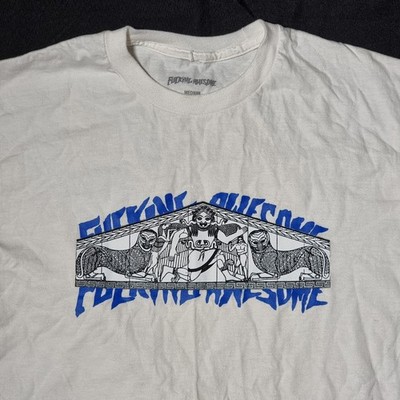 Fucking Awesome Fresco T-shirt Size M Skate Cream Colour