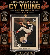 2015 Leaf 25th Baseball - Pure Auto Jim Palmer #A-JP1 (AU) 3 TIME CY YOUNG