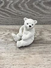 Alaska Polar Pals White Sleeping Polar Bears Resin Figurine Original