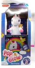 Schylling POP & GLOW Unicorn Jack In The Box NIB