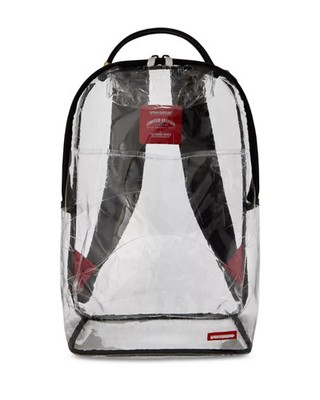 Sprayground Embossed Graff Clear Backpack New PVC Bookbag Large School Bag