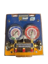 Yellow Jacket 42021 Test/Charging Manifold with 3-1/8" Gauges R32/410A A2L *AE8*