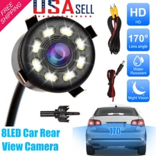 Car Rear View Backup Reverse Camera 170° CMOS 8 LED Night Vision Waterproof US