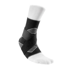 McDavid 4 Way Elastic Ankle Sleeve with Figure 8 Straps, Black, X-Large