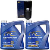 MotoröL Set Mannol 10W-40 API SN 8 Liter + ÖLfilter FüR Audi A6 Avant 100 4.2