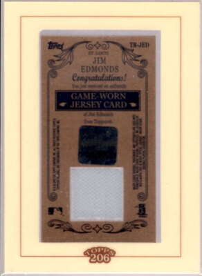 Jim Edmonds Uni Card 2002 Topps 206 Relics #JE3 | eBay