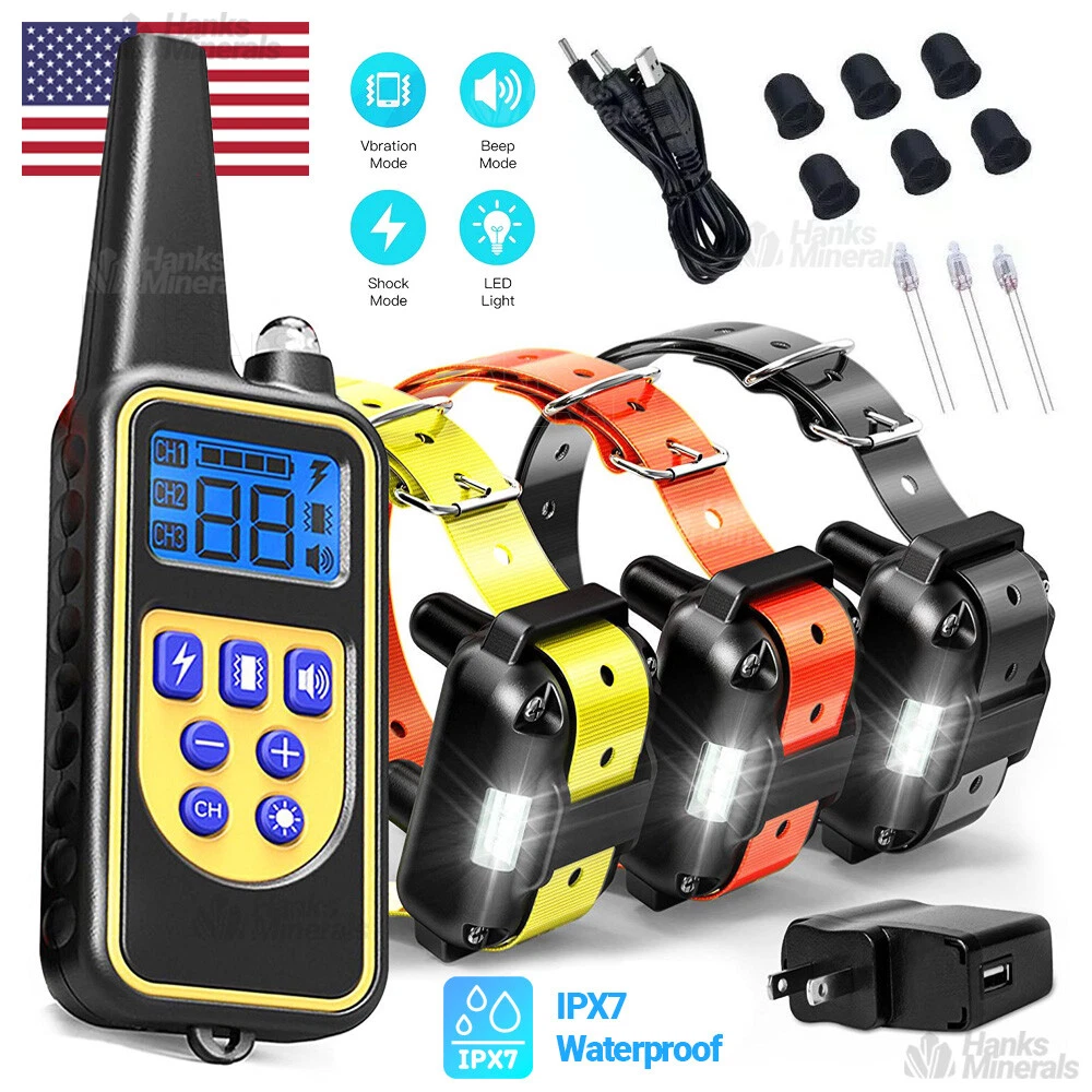 Dog Training Collar 3000FT Remote Rechargeable Shock PET Waterproof Trainer
Opens in a new window or