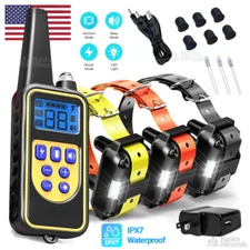 Dog Training Collar 3000FT Remote Rechargeable Shock PET Waterproof Trainer