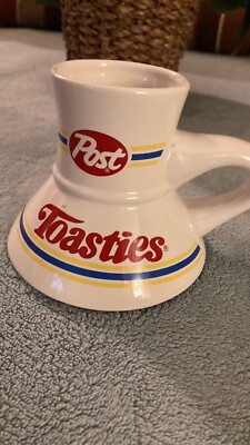 Vintage Post Toasties Cereal Ceramic Coffee Mug Cup Non-Slip Advertising ,Nice