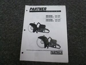 1994-2001 Partner K650 K750 Active & Active II Cut-Off Saw Parts