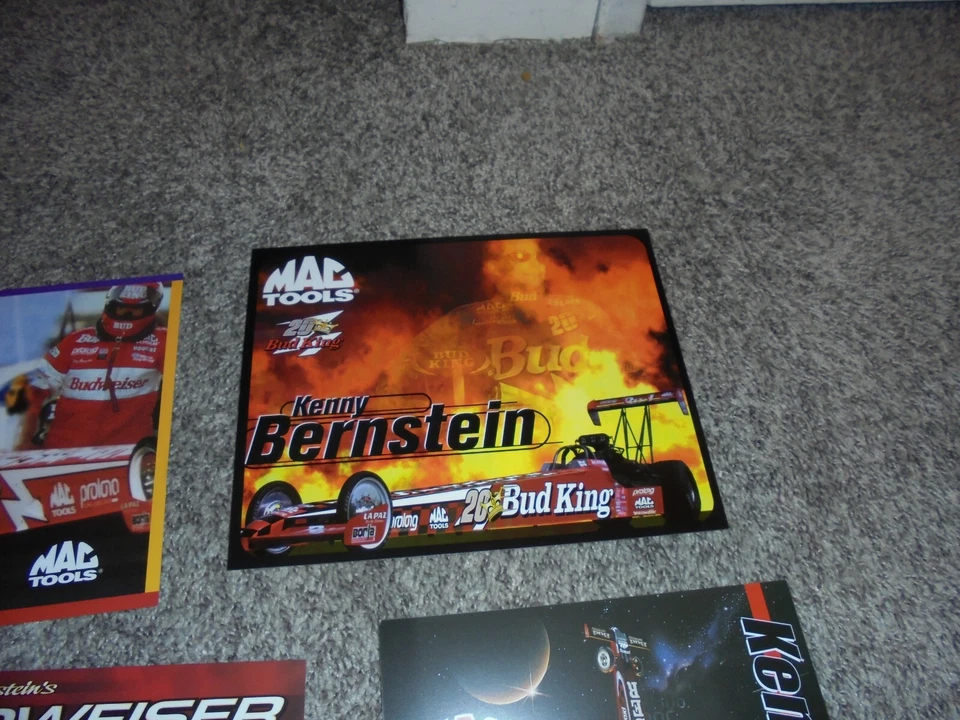 LOTE DE 7 POSTALES DE HÉROE NHRA LEGEND KENNY BERNSTEIN, HÉROE DE CARRERAS DE ARRASTRE DE COLECCIÓN Foto 4 de 4