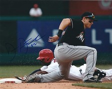 AUTOGRAPHED DEREK DIETRICH Miami Marlins 8X10 photo - COA 