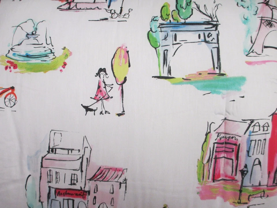 CYNTHIA ROWLEY 儿童 5 件套巴黎埃菲尔铁塔水彩被子套装 - 全尺寸/大号 — 第 3/4 张图片