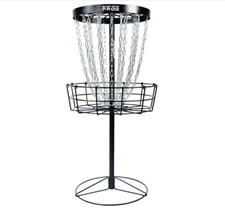 24-Chain Portable Disc Golf Basket Target Black Hole Pro HD