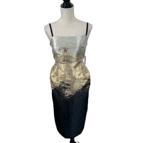 NWT Little Mistress Maternity Metallic Midi Dress Size 10 Cocktail Evening Party - Picture 1 of 13
