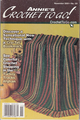 Annies CrochetToGo Autumn Fall Afghans Shawl Bat Doll Clothes Wallet Patterns 01