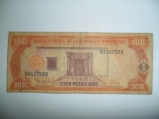 1997 DOMINICAN REPUBLIC 100 PESOS GOLD BANKNOTE SPL